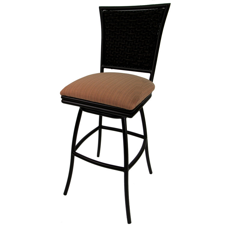 Charlton Home® Cutlip 35" Patio Bar Stool with Cushion & Reviews Wayfair